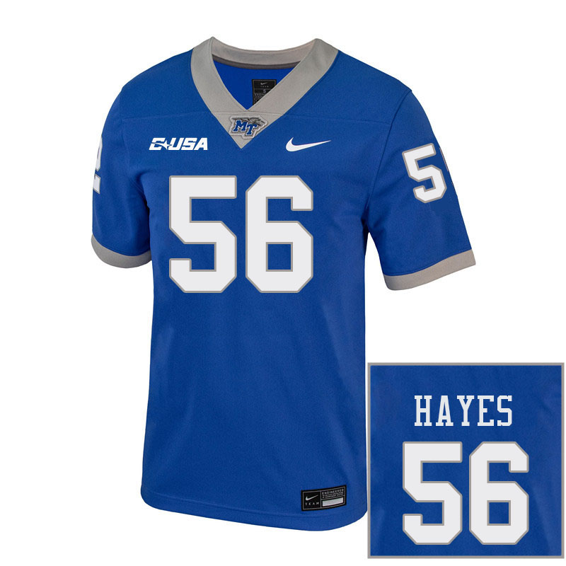 Men-Youth #56 Devin Hayes Middle Tennessee State Blue Raiders 2023 College Football Jerseys Stitched